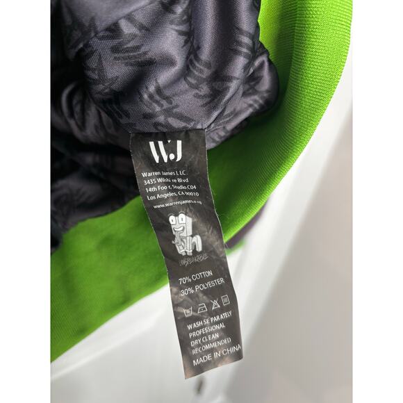 Unspeakable Green & Black Varsity Jacket Youth M Gamer Tongue Logo Rare - Picture 4 of 5